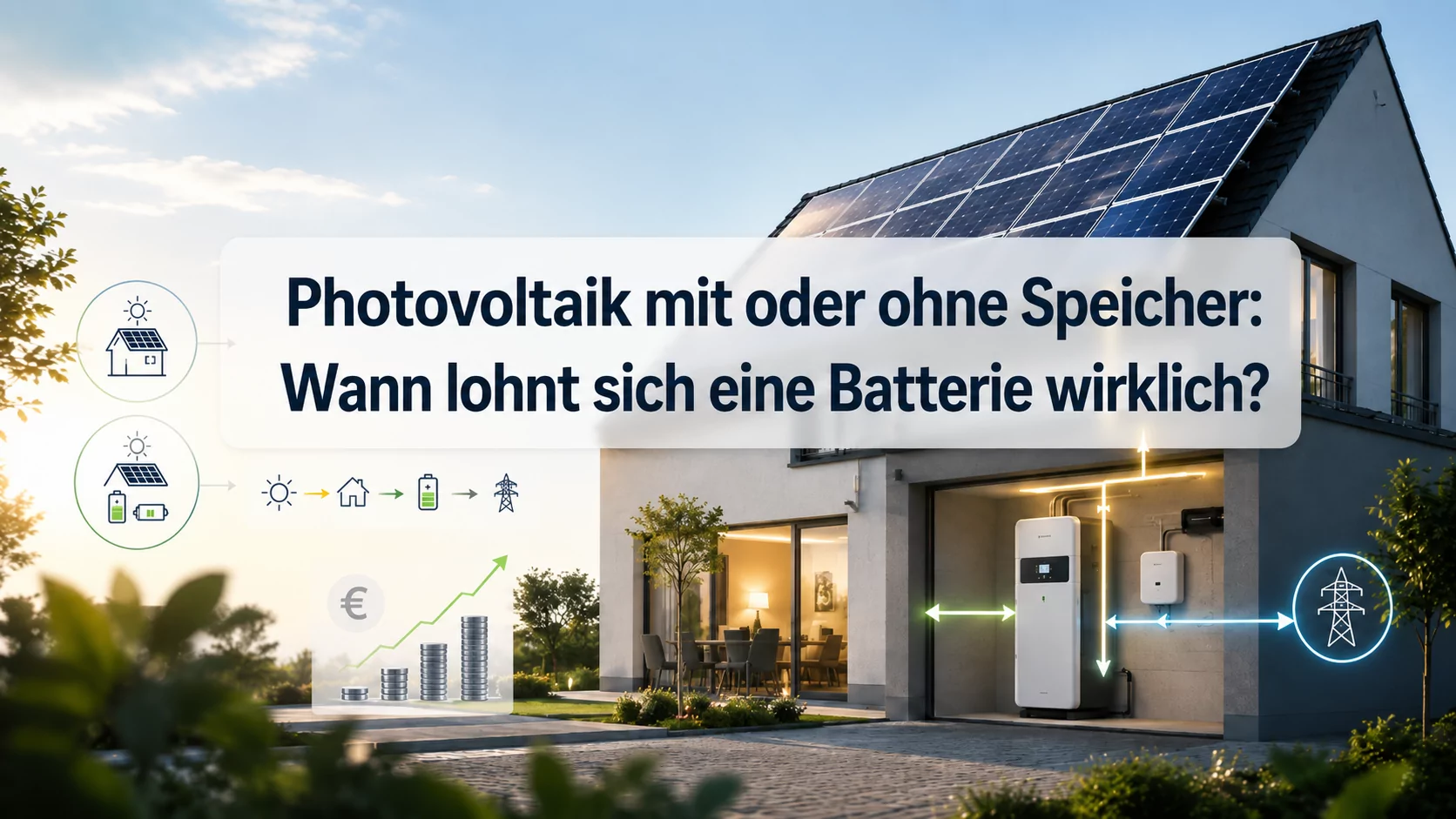 Photovoltaik mit oder ohne Speicher: Wann lohnt sich eine Batterie wirklich?